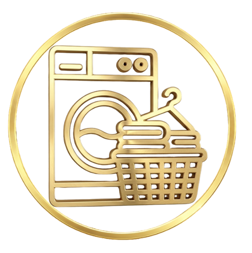 Premium gold icon representing 24 hour hotel reception and guest services elegant and minimalist design symbolizing immediate support and assistance stylized reception desk or customer service r 6